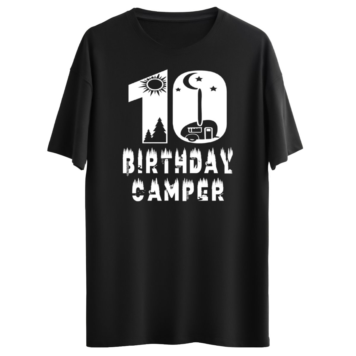 10th Birthday Camper 10 Years Old Camping Lover Theme Party | www